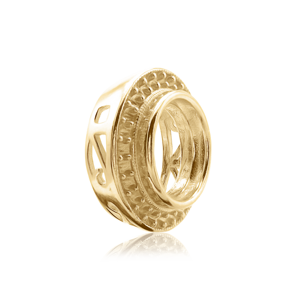 Round Halo Pendant Slider in 14K Gold (4.00 mm - 12.00 mm)