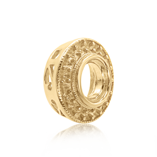 Round Halo Pendant Slider in 14K Gold (4.00 mm - 12.00 mm)