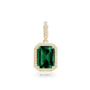 Emerald Four Prong Halo Pendant in 14K Gold (5.00 x 3.00 mm - 12.00 x 10.00 mm)