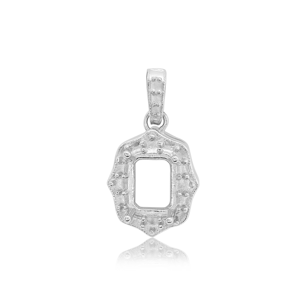 Emerald Cluster Pendant in Sterling Silver (6.00 x 4.00 mm - 12.00 x 10.00 mm)