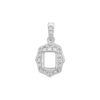 Emerald Cluster Pendant in Sterling Silver (6.00 x 4.00 mm - 12.00 x 10.00 mm)