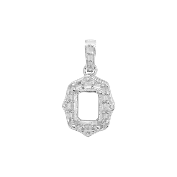 Emerald Cluster Pendant in Sterling Silver (6.00 x 4.00 mm - 12.00 x 10.00 mm)