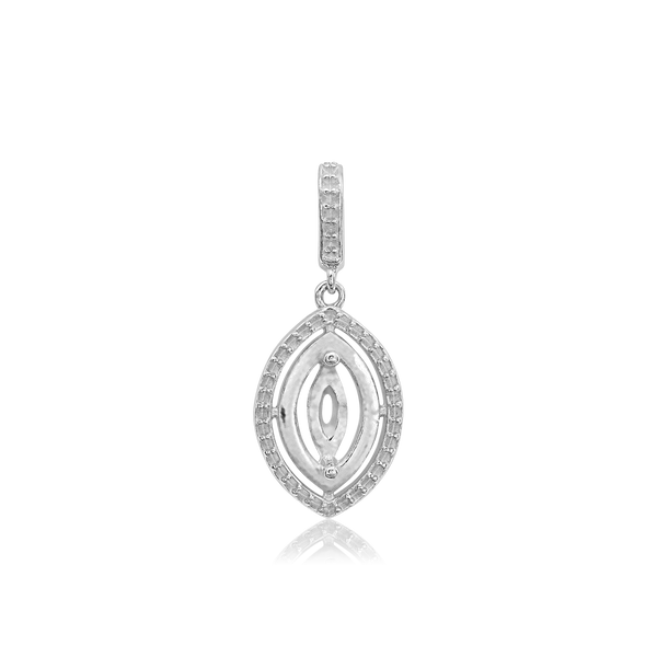 Marquise Cluster Pendant in Sterling Silver (6.00 x 3.00 mm - 12.00 x 6.00 mm)