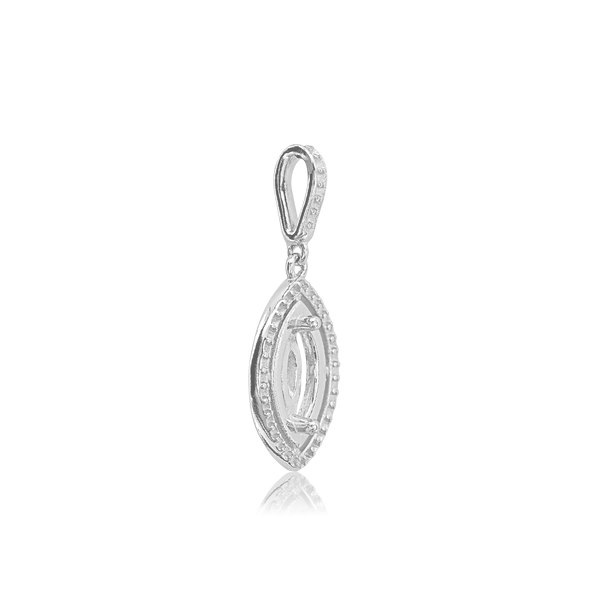 Marquise Cluster Pendant in Sterling Silver (6.00 x 3.00 mm - 12.00 x 6.00 mm)