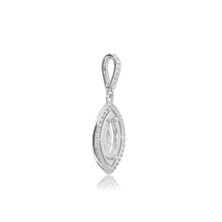 Marquise Cluster Pendant in Sterling Silver (6.00 x 3.00 mm - 12.00 x 6.00 mm)