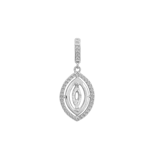 Marquise Cluster Pendant in Sterling Silver (6.00 x 3.00 mm - 12.00 x 6.00 mm)