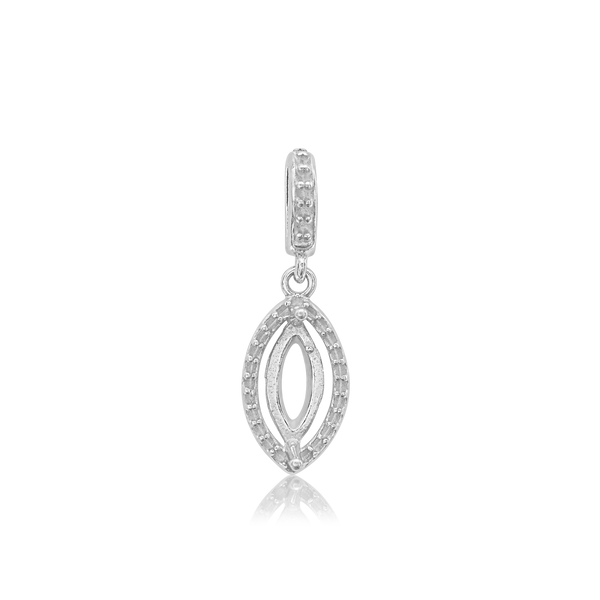 Marquise Cluster Pendant in Sterling Silver (6.00 x 3.50 mm - 12.00 x 6.00 mm)