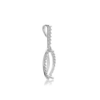 Marquise Cluster Pendant in Sterling Silver (8.00 x 4.00 mm - 12.00 x 6.00 mm)