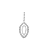 Marquise Cluster Pendant in Sterling Silver (8.00 x 4.00 mm - 12.00 x 6.00 mm)
