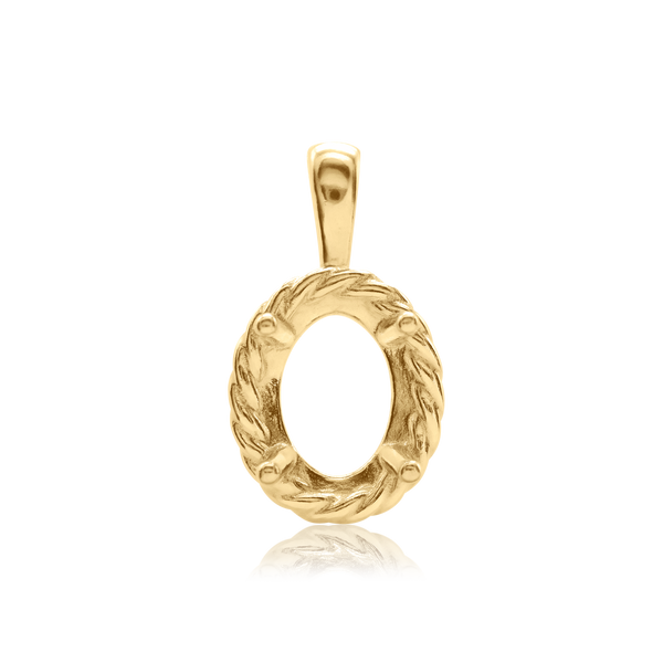 Oval Fancy Pendant in 14K Gold (6.00 x 4.00 mm - 12.00 x 10.00 mm)