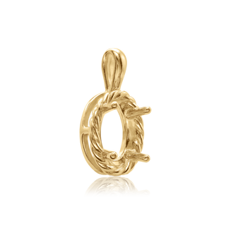 Oval Fancy Pendant in 14K Gold (6.00 x 4.00 mm - 12.00 x 10.00 mm)