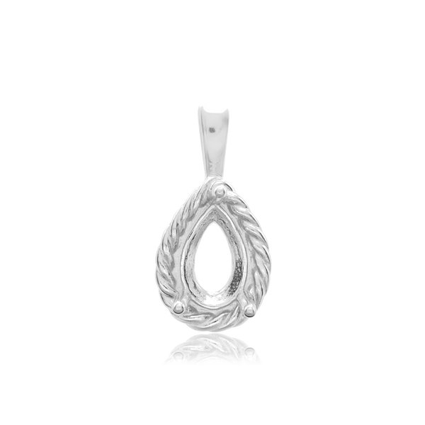 Pear Shape Fancy Pendant in Sterling Silver (6.00 x 4.00 mm - 12.00 x 8.00 mm)