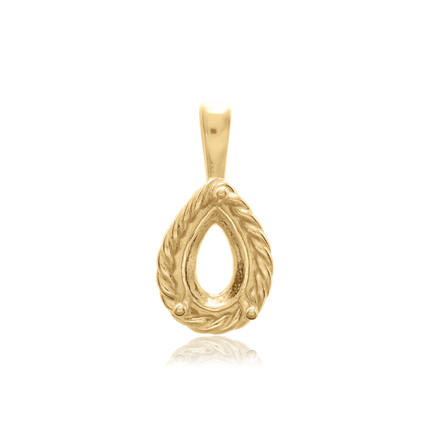 Pear Shape Fancy Pendant in 14K Gold (6.00 x 4.00 mm - 12.00 x 8.00 mm)