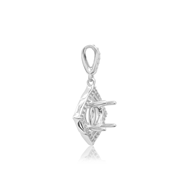 Round Pendant in Sterling Silver (5.20 mm - 8.00 mm)