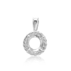 Round Rope Pendant in Sterling Silver (4.00 mm - 12.00 mm)
