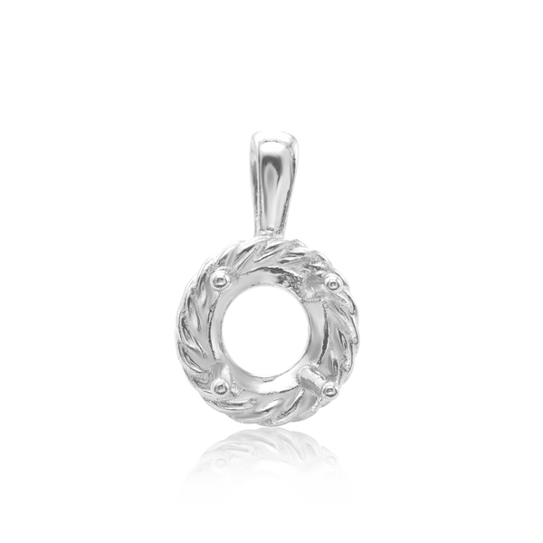 Round Rope Pendant in Sterling Silver (4.00 mm - 12.00 mm)