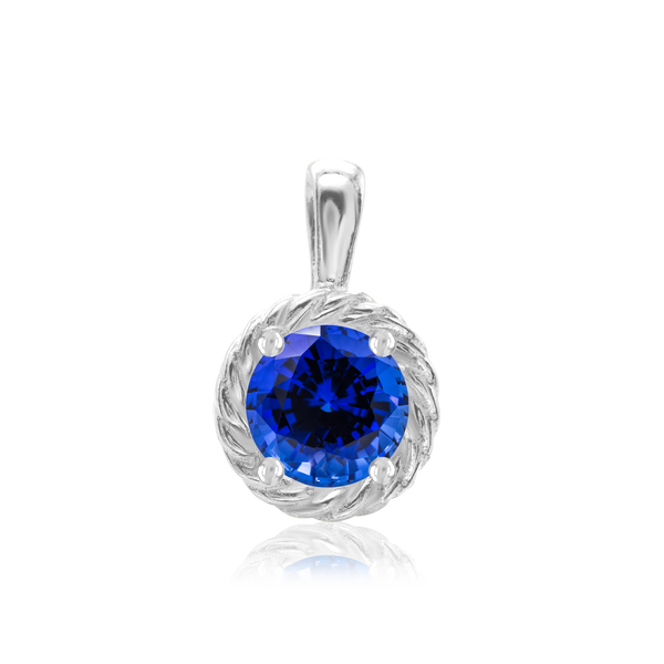 Round Rope Pendant in Sterling Silver (4.00 mm - 12.00 mm)