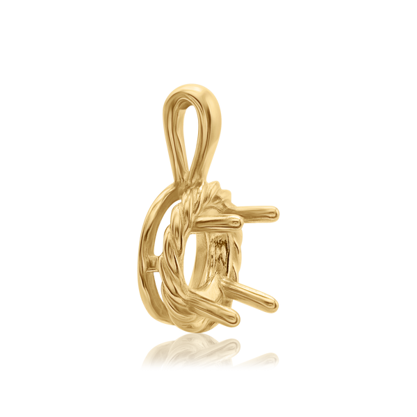 Round Rope Pendant in 14K Gold (4.00 mm - 12.00 mm)