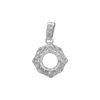Round Decorative Four Prong Pendant in Sterling Silver (5.20 mm - 12.00 mm)