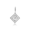 Square Cluster Fancy Pendant in Sterling Silver (4.00 mm - 10.00 mm)