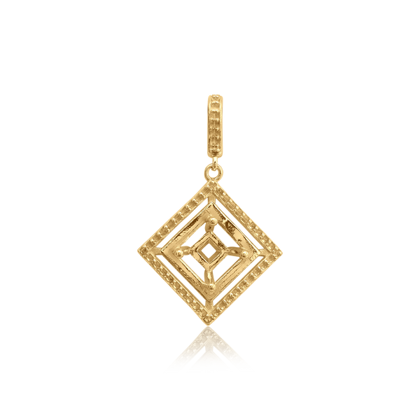 Square Cluster Fancy Pendant in 14K Gold (4.00 mm - 10.00 mm)