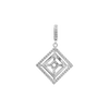 Square Cluster Fancy Pendant in Sterling Silver (4.00 mm - 10.00 mm)