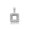 Square Fancy Pendant in Sterling Silver (4.00 mm - 10.00 mm)