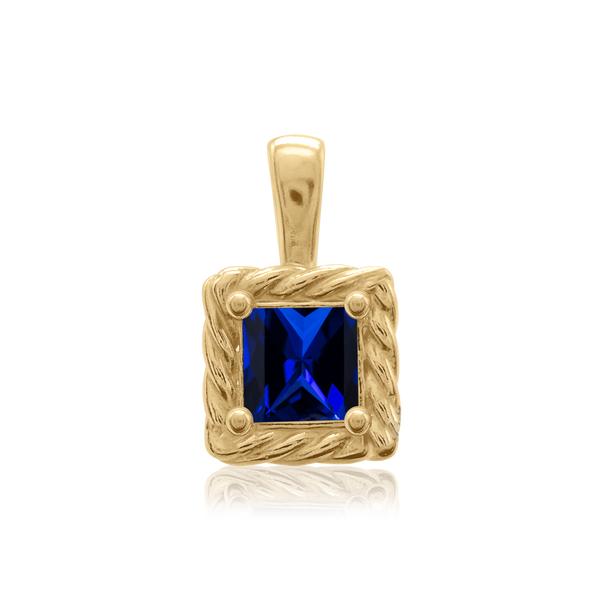 Square Fancy Pendant in 14K Gold (4.00 mm - 10.00 mm)