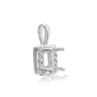 Square Fancy Pendant in Sterling Silver (4.00 mm - 10.00 mm)