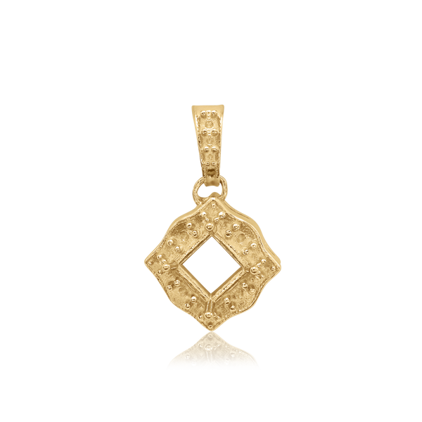 Square Cluster Pendant in 14K Gold (4.00 mm - 10.00 mm)