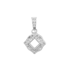 Square Cluster Pendant in Sterling Silver (4.00 mm - 10.00 mm)