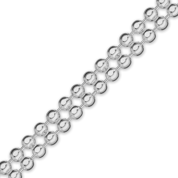 Bulk / Spooled Multi-Row Bead Chain in Sterling Silver (2.00 mm - 3.00 mm)