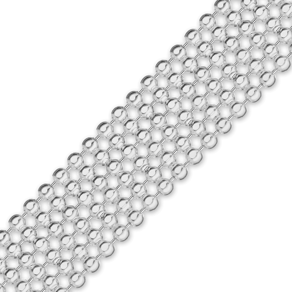 Bulk / Spooled Multi-Row Bead Chain in Sterling Silver (6.00 mm - 9.00 mm)