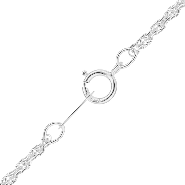 Finished Machine Rope Necklace in Sterling Silver (1.60 mm - 1.90 mm)