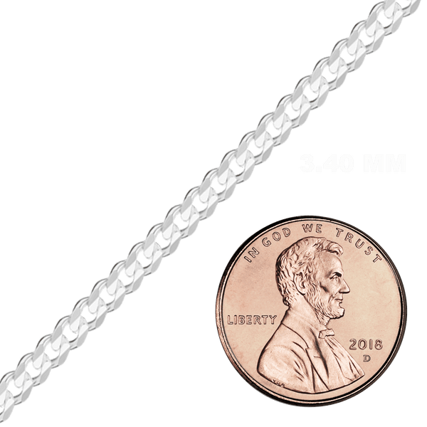 Bulk / Spooled Classic Curb Chain in Sterling Silver (1.00 mm - 11.00 mm)