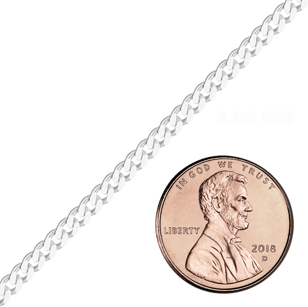 Bulk / Spooled Classic Curb Chain in Sterling Silver (1.00 mm - 11.00 mm)