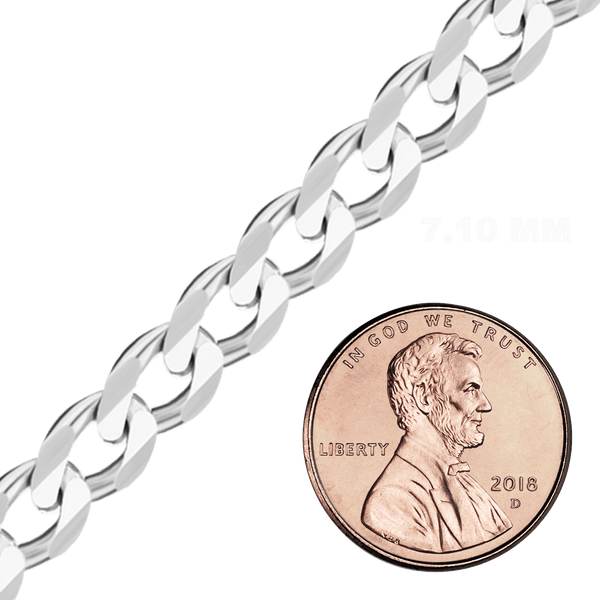 Bulk / Spooled Classic Curb Chain in Sterling Silver (0.90 mm - 10.30 mm)