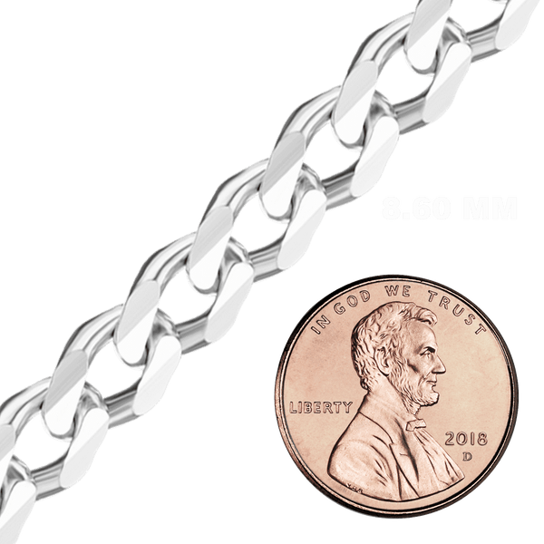 Bulk / Spooled Classic Curb Chain in Sterling Silver (0.90 mm - 10.30 mm)