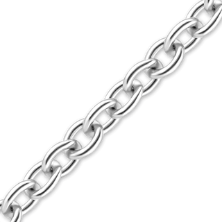 Bulk / Spooled Medium Round Cable Chain in 14K White Gold (1.05 mm - 3.25 mm)