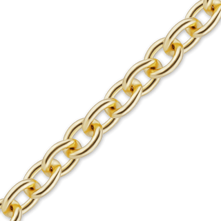 Bulk / Spooled Medium Round Cable Chain in 14K & 18K Yellow Gold (1.05 mm - 4.05 mm)