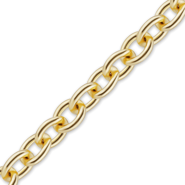 Bulk / Spooled Medium Round Cable Chain in 14K & 18K Yellow Gold (1.05 mm - 4.05 mm)