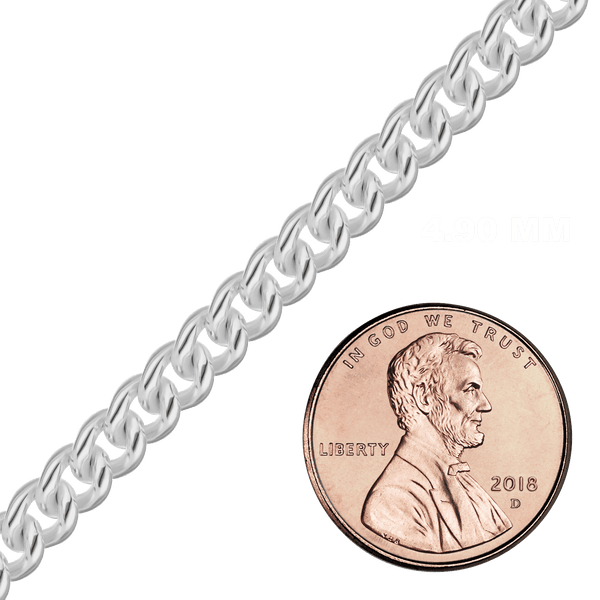 Bulk / Spooled Medium Round Curb Chain in Sterling Silver (0.80 mm - 4.90 mm)