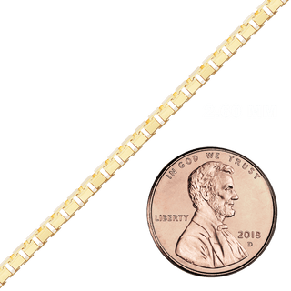 Special Order Only: Bulk / Spooled Diamond Cut Venetian Box Chain in 14K and 18K Gold