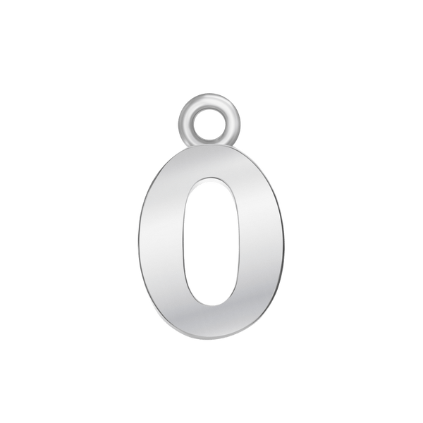 Classic Style Number Pendants (12 x 7mm) (100% Polished)