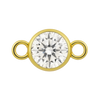 Diamond or Gemstone Bezel Bracelet/Necklace Charm in 14K Yellow Gold