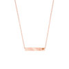 Bar Necklace with Optional Engraving in 14K Pink Gold (18" Chain)