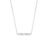 Bar Necklace with Optional Engraving in 14K White Gold (18" Chain)