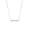 Avalon Bar Necklace with Engraving in Sterling Silver (18" Chain)