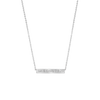 Bar Necklace with Optional Engraving in Sterling Silver (18" Chain)