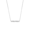 Bar Necklace with Optional Engraving in Sterling Silver (18" Chain)